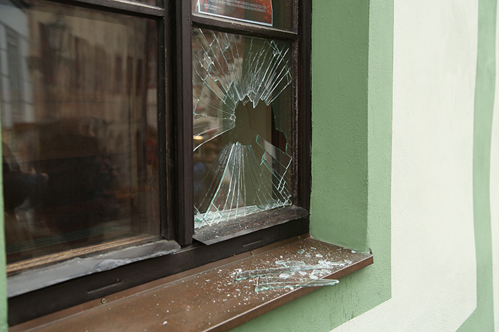 A2B Glass are able to board up broken windows while they are being repaired in Quedgeley.